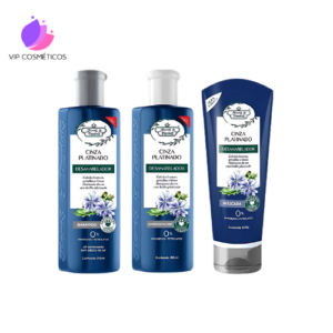 Flores E Vegetais Cinza Platinado Kit Desamarelador Capilar 3 Passos