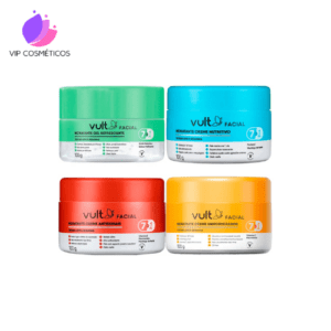 Kit creme Hidratante facial antissinais Uniformizador Nutritivo Refrescante Vult
