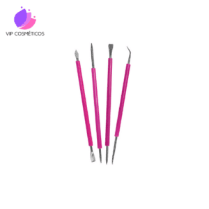 Conjunto Misto Inox com Protetor de Silicone para Manicure